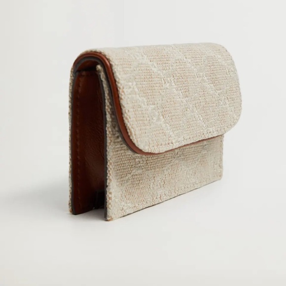 NWT Mango Embroidered Jute Wallet (#63) - Picture 4 of 7